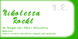 nikoletta rockl business card